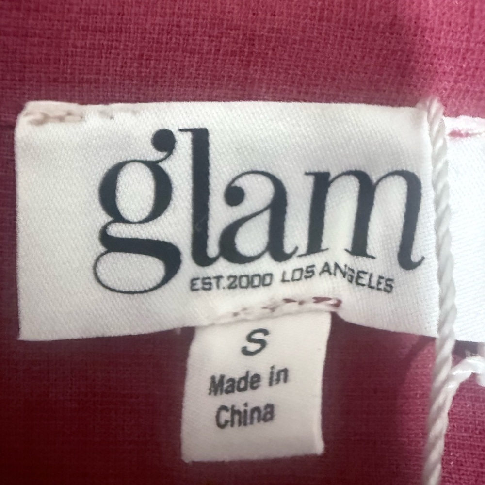 Pink Button-Down Dress - SMALL Glam - Picture 3 of 4